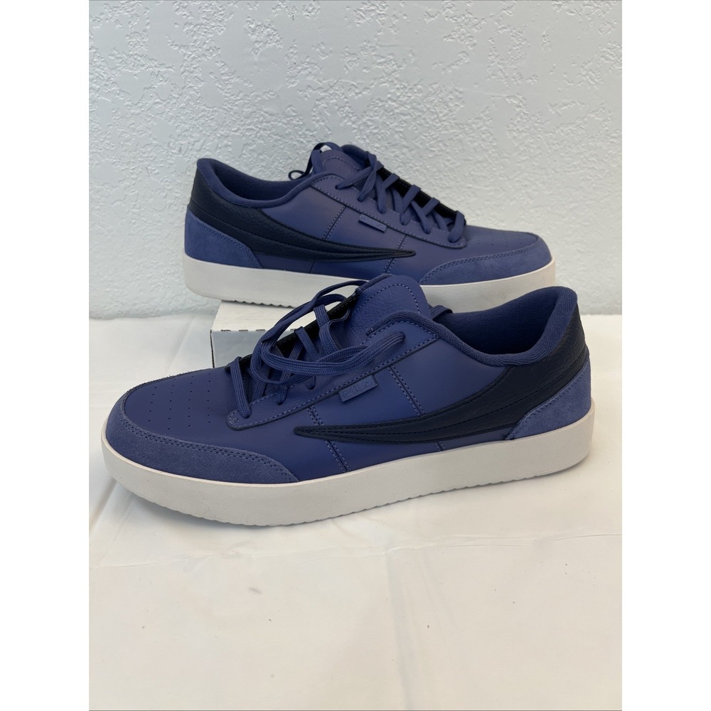 Fila Royalton 7 Mens Blue Black Sneakers Casual 1TM02025-441 Suede Leather Sz 12